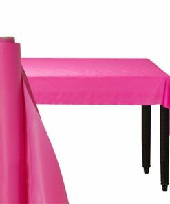 Bright Pink Banqueting Plastic Table Roll