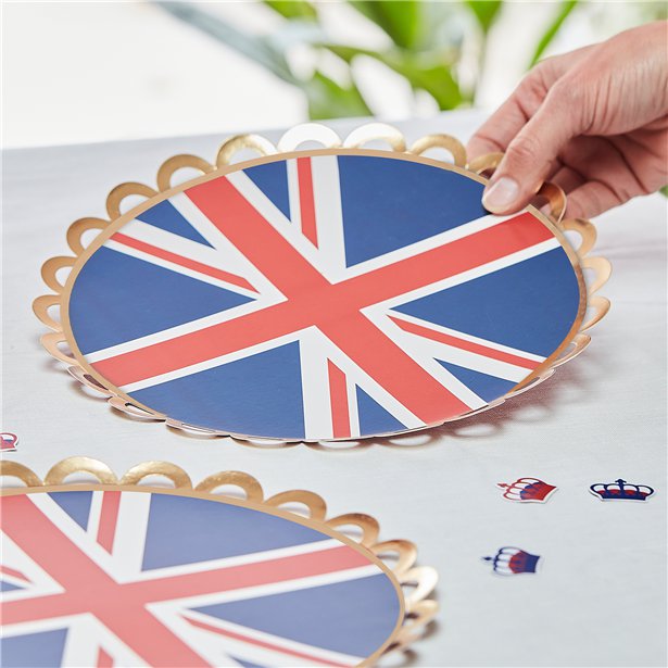 Royal Union Jack Paper Plates Perfect for a Coronation Street Party