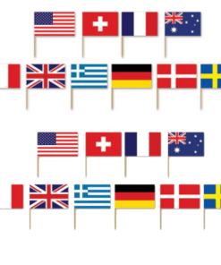 International Flag Sandwich & Cake Picks (Pk 50)