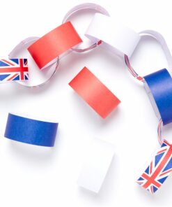 Alternative view of Union Jack Paper Chains (Pk 100)