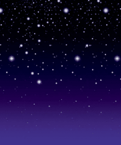 Starry Night Printed Backdrop Decoration