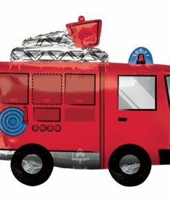 Fire Truck Giant Foil Balloon