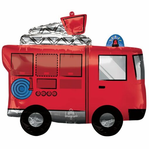 Fire Truck Giant Foil Balloon