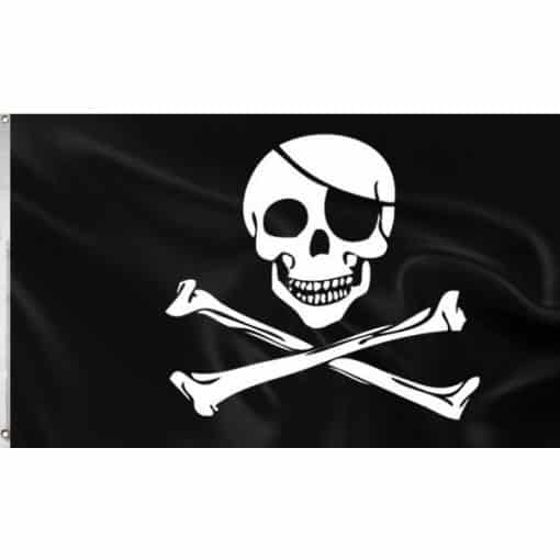 Pirate Jolly Roger Fabric Flag