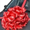 Red 28 inch pom pom bow