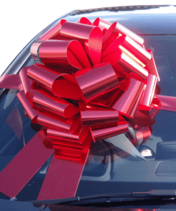 Red Pom Pom Big Gift Bow