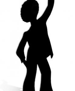 Disco Dancer Silhouette Boy Cardboard Cutout