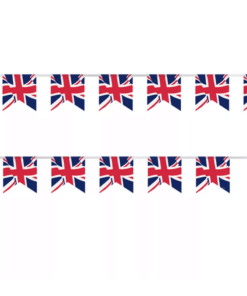 Union Jack Plastic Pennant Bunting - 2.7m
