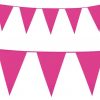 Bright Pink Plastic Bunting