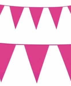 Bright Pink Plastic Bunting