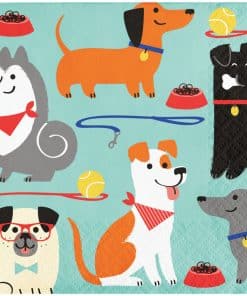 Dog Party Paper Beverage Napkins
