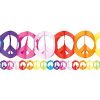 Tie Dye Fun Peace Sign Garland - 4 m