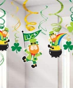 St Patrick's Day Hanging Swirl Decoration
