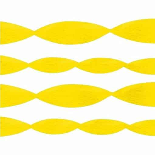Yellow crepe Streamer