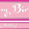 Happy Birthday Perfectly Pink Foil Banner - 2.7m