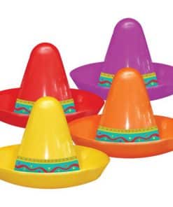 Mexican Fiesta Mini Plastic Sombrero Hat