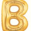 Gold Letter B Giant Foil Balloon - 34"