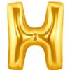 Gold Letter H Giant Foil Balloon - 34"