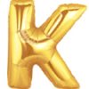 Gold Letter K Giant Foil Balloon - 34"