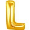 Gold Letter L Giant Foil Balloon - 34"