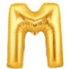 Gold Letter M Giant Foil Balloon - 34"