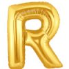 Gold Letter R Giant Foil Balloon - 34"