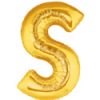 Gold Letter S Giant Foil Balloon - 34"
