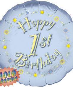 18 Inch First Birthday All Star Foil - uninflated - each