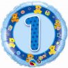 Blue Teddies 1st Birthday Party Balloon - 18"