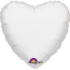 WHITE 18" Foil Heart Foil Balloon