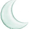Silver Crescent Moon Party Balloon - 35"