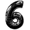 Black Number 6 balloon - 34"