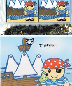 Pirate Invites  cards (CHUBBY) (Pk 12)