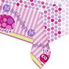 Pink Lady Bug 1st Birthday Plastic Tablecover 54" x 84"