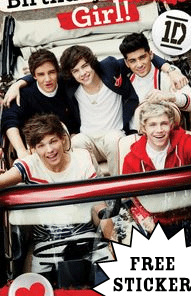 One Direction Birthday Girl Card 