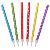 Multi Coloured Polka Dot Cake Candles, pk 12