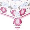 Pink Umbrellaphants Baby Shower Tablecover - 120cm x 180cm