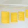 Yellow Paper Lanterns, 8 lanterns, 3.65metres long garland