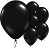 11'' Deepest Black Latex Balloons pk 50