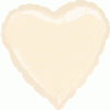 Ivory 18" Foil Heart Foil Balloon