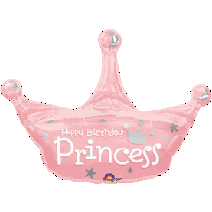 princess birthday crown balloon