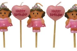 Dark Haired Fairy Candles (Pk 5)
