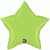 Lime green star foil balloon