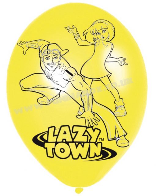Lazy Town Latex Printed Balloons - 11" (Pk 6)
