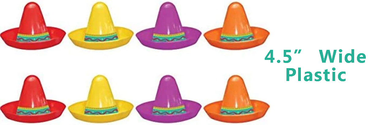 Mini Plastic Sombrero Hats