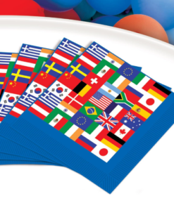 International Flag Party Paper Napkins