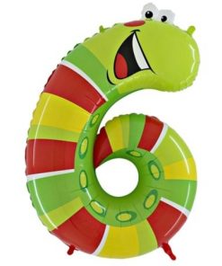 Animaloons Caterpillar - Number 6 Age Balloon - 40"