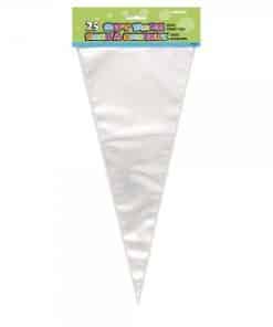 Clear Cellophane cone shaped sweet bags 38cm x 16.5cm