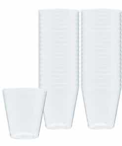 100 x Clear Plastic Shot Glasses - 56ml