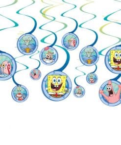 Spongebob Party Hanging Swirl Decorations